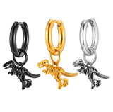 New Cute Stainless Steel Dinosaur Earrings - animalsaso02