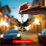 Patriotic Eagle Rearview Mirror Pendant – Car Interior Decoration - animalsaso02