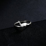 Fashionable Stainless Steel Dinosaur Ring - animalsaso02
