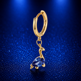New Ins Inlaid Zircon Dinosaur Earrings