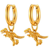 New Cute Stainless Steel Dinosaur Earrings - animalsaso02