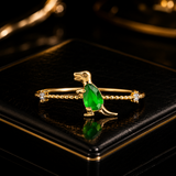 New Ins Creative Zircon Dinosaur Ring