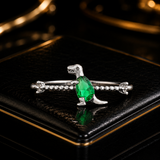 New Ins Creative Zircon Dinosaur Ring