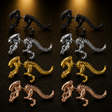 2pcs/Pair Fashion Dinosaur Alien Stud Earring - animalsaso02
