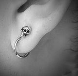 Punk Skull Helix Ear Stud Earrings - Animals Aso