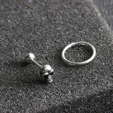 Punk Skull Helix Ear Stud Earrings - animalsaso02