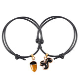 2 Pieces / Set Couple Bracelet Pinecone Squirrel - Animals Aso