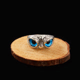 Fashion Vintage Cute Blue Eyes Owl Rings - animalsaso02