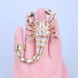 New Exaggerated Scorpion Two Piece Ring - animalsaso02