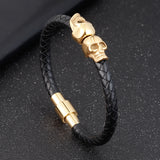 New Stainless Steel Skull Bracelets - animalsaso02