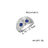 Fashion Vintage Cute Blue Eyes Owl Rings - animalsaso02