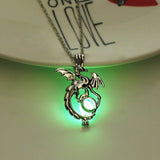 2022 Fashion Dragon Glowing Stone Necklace - Animals Aso