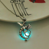 2022 Fashion Dragon Glowing Stone Necklace - Animals Aso