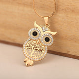 2023 New Crystal Owl Pendants Necklaces - Animals Aso
