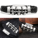 New Stainless Steel Skull Bracelets - animalsaso02