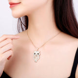 New Crystal Owl Pendants Necklaces