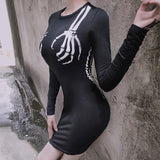 New Amazing Skull Dark Dress Mini - animalsaso02