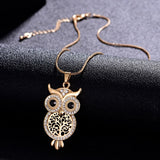 2023 New Crystal Owl Pendants Necklaces - Animals Aso