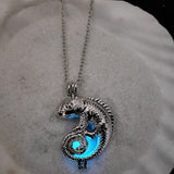 2022 Fashion Dragon Glowing Stone Necklace - Animals Aso