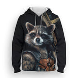 2023 New Fashion Racoon Hoodie - Animals Aso