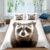 New Cute Raccoon Duvet Cover - animalsaso02
