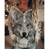 2023 New Fashion Wolf Hoodie - Animals Aso