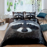 New Cute Raccoon Duvet Cover - animalsaso02