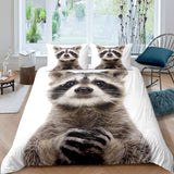New Cute Raccoon Duvet Cover - animalsaso02
