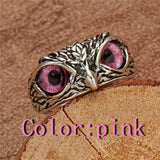 Fashion Vintage Cute Blue Eyes Owl Rings - animalsaso02