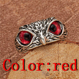 Fashion Vintage Cute Blue Eyes Owl Rings - Animals Aso