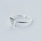Fashion Silver Butterfly Rings - animalsaso02