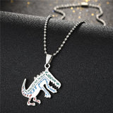 New Cute Metal Small Dinosaur Necklace - animalsaso02