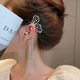 Silver Plated Metal Butterfly Earrings - animalsaso02