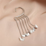 Silver Plated Metal Butterfly Earrings - animalsaso02