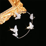 Silver Plated Metal Butterfly Earrings - animalsaso02