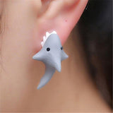 Cute Animal Bite Dinosaur Earring - animalsaso02